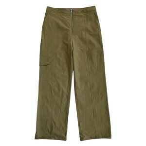 Bandier Womens Quincy Cargo Wide Leg Pants Tan Size Medium Utility Streetwear‎